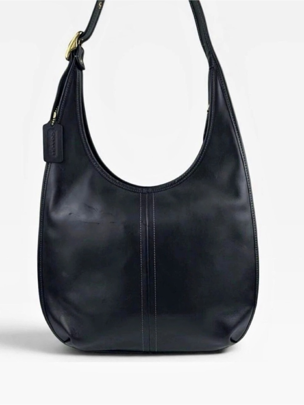 Coach Ergo Hobo Shoulder Bag Black Leather Vintage Excellent Condition Y2K